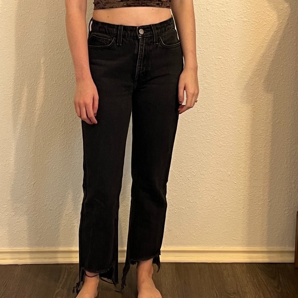 American Apparel Black Step Hem Jeans